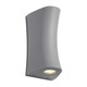 Delwa Curve LED Exterior Wall Sconce - Silver Grey / 