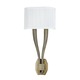 Sterling Wall Sconce - Antique Brass / White Sterling Wall Sconce - Antique Brass / White