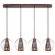 Bling Bang 4 Light Suspension - Chocolate Chrome / Clear