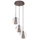 Bling Bang 3 Light Suspension - Chocolate Chrome / Clear Bling Bang 3 Light Suspension - Chocolate Chrome / Clear