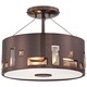 Bling Bang Ceiling Semi Flush Mount - Chocolate Chrome / Crystal