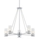 Rings Chandelier - Chrome / Frosted