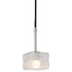 Squared Pendant - Polished Nickel / Frosted
