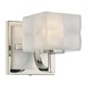Squared Vanity Wall Sconce - Polished Nickel / Frosted Squared Vanity Wall Sconce - Polished Nickel / Frosted