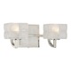 Squared Bath Bar 2-Light - Polished Nickel / Frosted Squared Bath Bar 2-Light - Polished Nickel / Frosted