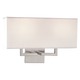 P472 Wall - Brushed Nickel / White