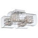 Jewel Box Ceiling Flush Mount - Chrome / Clear / Aluminum