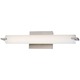 Tube LED Bath Bar - Brushed Nickel / Etched Opal