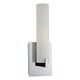 Tube CFL Vanity Wall Sconce - Chrome / Etched Opal