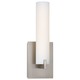 Tube LED Vanity Wall Sconce - Brushed Nickel / Etched Opal