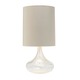 Clear Silveria Table Lamp - Clear / Creamy Oyster Silk