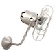 Michelle Parede Wall Fan - Satin Nickel / Satin Aluminum