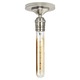 Retro Tubular Ceiling Flush Mount - Satin Nickel Retro Tubular Ceiling Flush Mount - Satin Nickel /