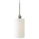 Retro Cylinder Opal Pendant - Satin Nickel / Opal Retro Cylinder Opal Pendant - Satin Nickel / Opal