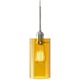 Retro Cylinder Pendant - Satin Nickel / Amber