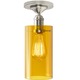 Retro Cylinder Ceiling Flush Mount - Satin Nickel / Amber Retro Cylinder Ceiling Flush Mount - Satin Nickel / Amber