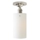 Retro Cylinder 13W CFL Ceiling Flush Mount  - Satin Nickel / Opal