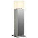 Square Pole Exterior Bollard - Brushed Aluminum / White