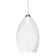 Freejack Firefrit Pendant - Satin Nickel / White Frit