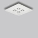 Polifemo 4 Light Square Ceiling Flush Mount - Grey / 