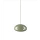 Kable Lite River Rock Pendant Oblong Oval - Satin Nickel / Blue Slate