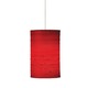 Kable Lite LED Fab Pendant - Satin Nickel / Red Kable Lite LED Fab Pendant - Satin Nickel / Red