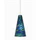 Kable Lite LED Mini Taza Pendant - Satin Nickel / Blue / Green Kable Lite LED Mini Taza Pendant - Satin Nickel / Blue / Green