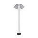 Zoe 2 Light Floor Lamp - Antique Iron / Penguin Tweed
