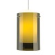 Echo Small Pendant Light - Satin Nickel / Havana Brown Echo Small Pendant Light - Satin Nickel / Havana Brown