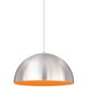 Powell Street Pendant Light - Satin Nickel / Orange