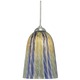 Zanfirico FJ Pendant - Satin Nickel / Zanfirico Blue Zanfirico FJ Pendant - Satin Nickel / Zanfirico Blue