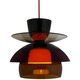 Cascade Pendant - Satin Nickel / Red Cord / Dawn