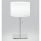 Bolo Classic Table Lamp with In Line Dimmer - Polished Aluminum / White