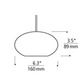 Kable Lite River Rock Pendant Oblong Oval -  / 