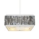 Crushed Cover Hanging Lamp Square - Stainless Steel / White Crushed Cover Hanging Lamp Square - Stainless Steel / White