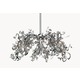 Icy Lady Hanging Lamp Round - Nickel / Crystal