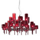 Spillray 30 Chandelier - Chrome / Red Spillray 30 Chandelier - Chrome / Red