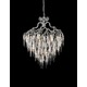 Hollywood Round Glass Chandelier - Nickel Hollywood Round Glass Chandelier - Nickel /