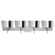 Groove Square Wall Sconce - Chrome / Mirror / Frost Groove Square Wall Sconce - Chrome / Mirror / Frost