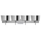 Groove Square Wall Sconce - Polished Nickel / Mirror / Frost Groove Square Wall Sconce - Polished Nickel / Mirror / Frost