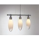 Just That Glass 3 Suspension with Rod - Aluminum / Opal Just That Glass 3 Suspension with Rod - Aluminum / Opal