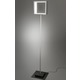 Window Floor Lamp - Polished Aluminum / White Window Floor Lamp - Polished Aluminum / White