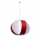 Carambola Medium Suspension - Brushed Nickel / Red Wood