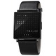 Qlocktwo W Wrist Watch - Black / Black