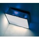 Box Square Frost Diffuser Wall or Ceiling Light - Chrome / Blue Box Square Frost Diffuser Wall or Ceiling Light - Chrome / Blue
