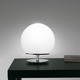 Berlino Small Table Lamp - Chrome / Opal