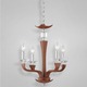 Pella 4 Light Chandelier - Chrome / Brown Pella 4 Light Chandelier - Chrome / Brown