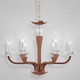 Pella 6 Light Chandelier - Chrome / Brown Pella 6 Light Chandelier - Chrome / Brown