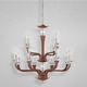 Pella 12 Light Chandelier - Chrome / Brown