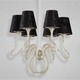 Prima 6 Light Chandelier - Chrome / Black Prima 6 Light Chandelier - Chrome / Black